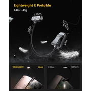 Glocusent Horizontal ET-Head Book Light for Reading in Bed, Eye Caring, CRI 95, 3 Colors & 5 Brightness, Rechargeable Long Lasting Reading Light