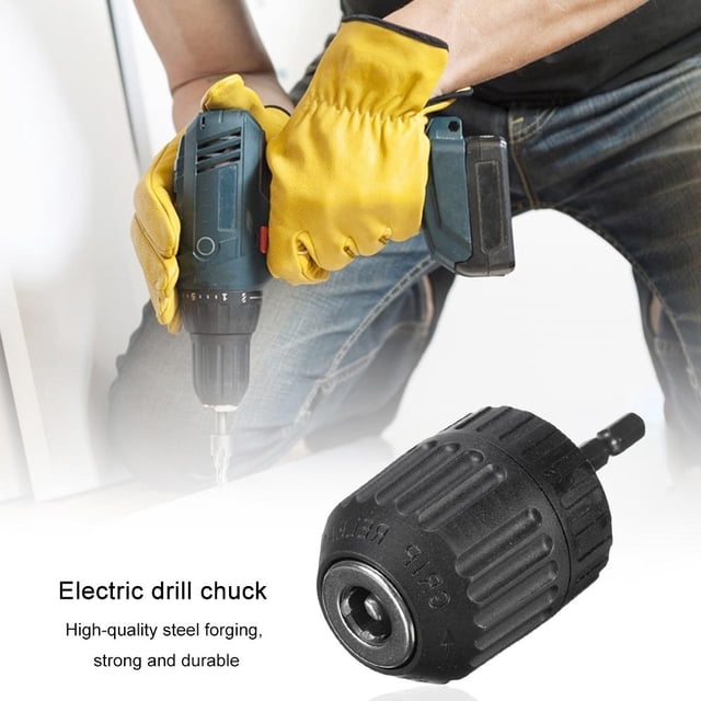 Llave de taladro Destornillador de mandril eléctrico Kit convertidor de controlador de impacto 4 piezas