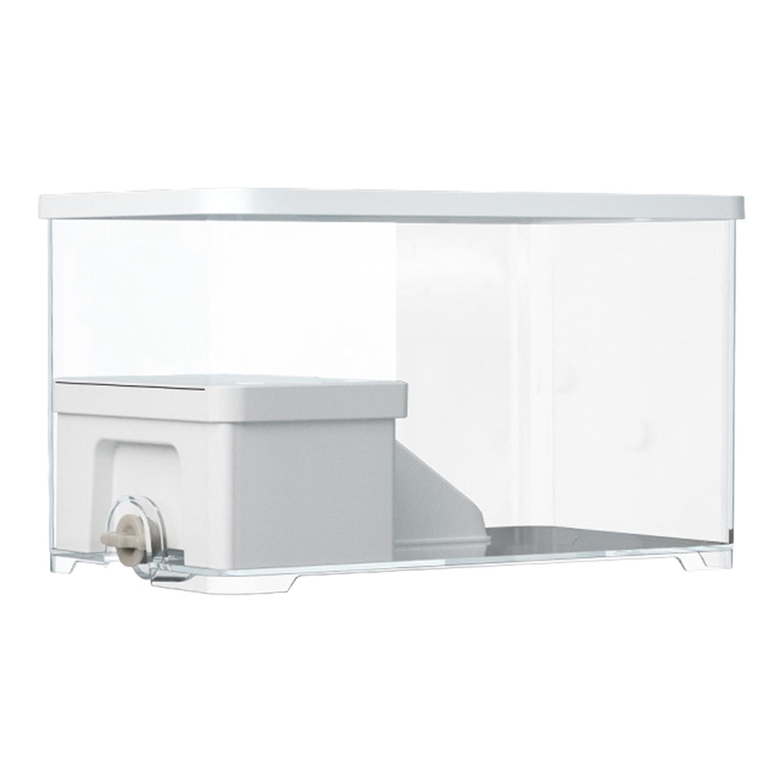 EHJRE Turtle Tank Aquarium Turtle Terrarium Bottom Drainage Terrapin Feeding Box Hatching Area with Sturdy Reptile Habitat Without