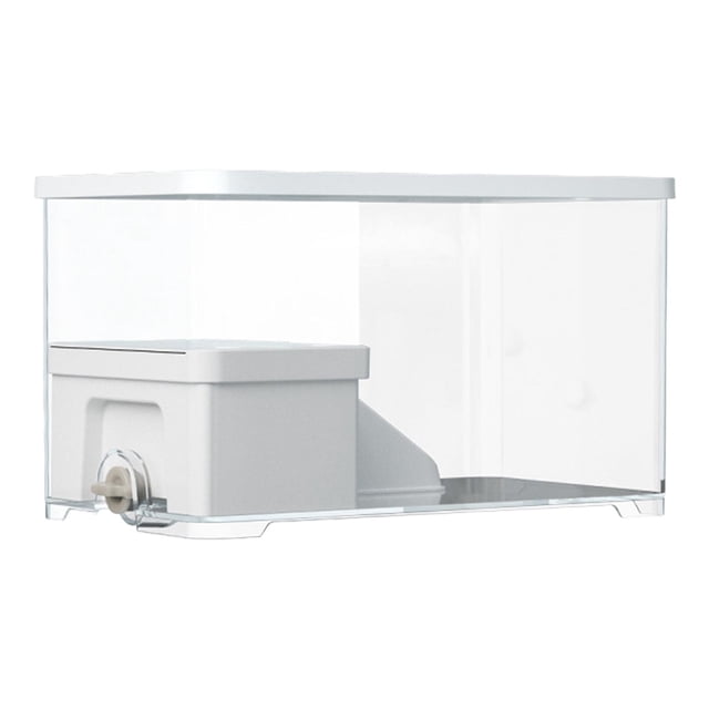 Milaget Turtle Tank Aquarium Resting Bottom Drain Sturdy Turtle Habitat Indoor Decor With