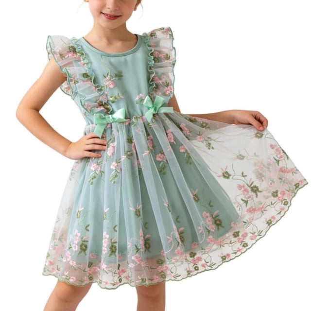 Tauxra Robes d'Été pour Femmes Manches Courtes Plissées Robe Ligne A avec Poches Décontractée Florale Midi Robe de Plage Tenues de Vacances