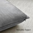 thumbnail image 4 of Dark Grey Pillow Covers 18x18,Velvet Square Throw Pillows Modern Covers Pack of 2 Decorative Pillows for Living Room Couch Sofa Luxury Solid Pillow Cases, 4 of 8