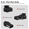 thumbnail image 6 of Aukfa Convertible Sleeper Chair Bed with USB Port, Cup Holder and Swivel Phone Holder, Pull Out Sofa Chair for Living Room/Bedroom/Small Space, Black, 6 of 8