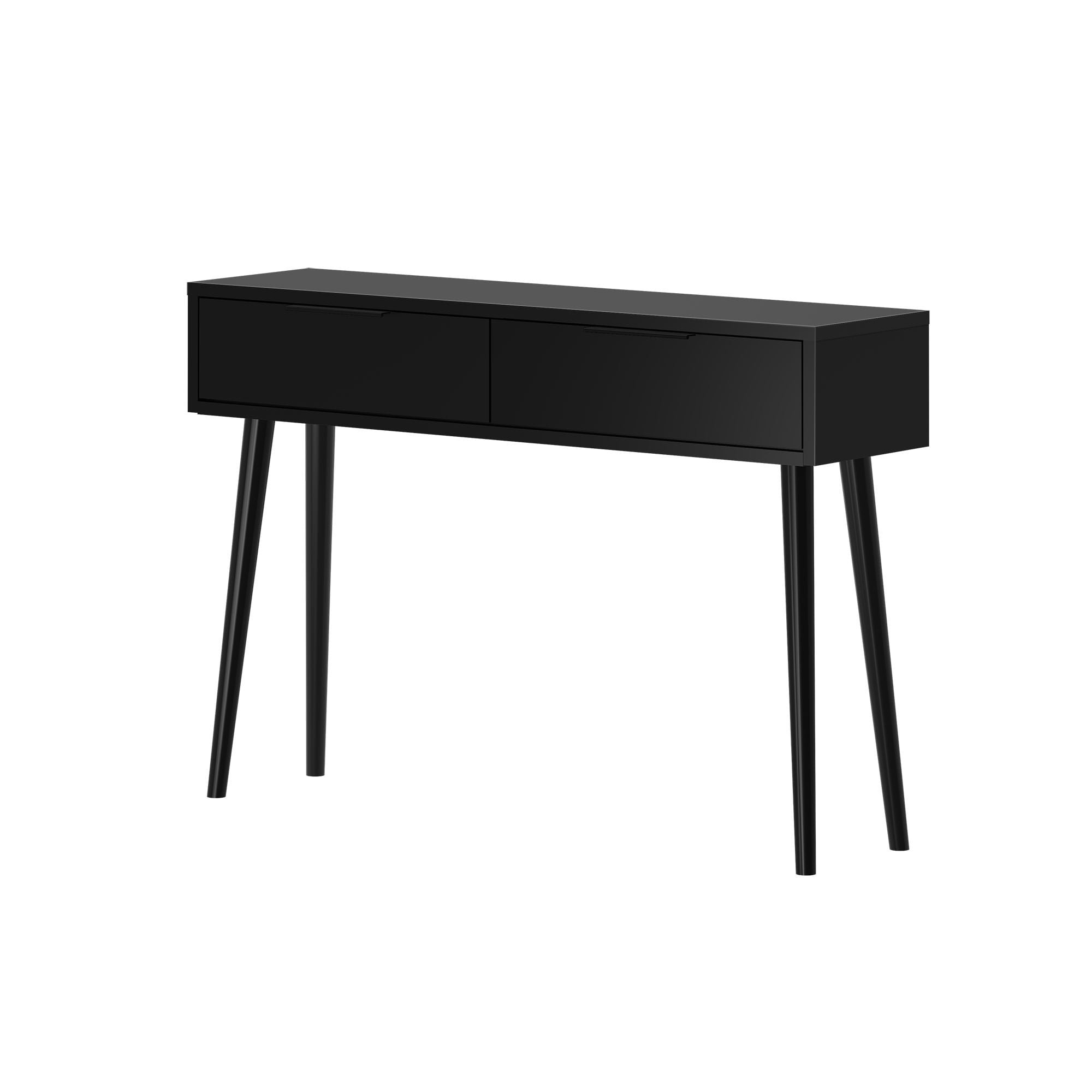 Plank+Beam 46" Mid Century Modern Console Table with Storage Shelves, Entryway Table with Storage, Foyer Tables for Entryway, Console Table, Black