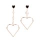 thumbnail image 1 of Pendientes asimétricos de aleación en forma de corazón para mujer con decoración de perlas de imitación, regalo de joyería, 1 of 5