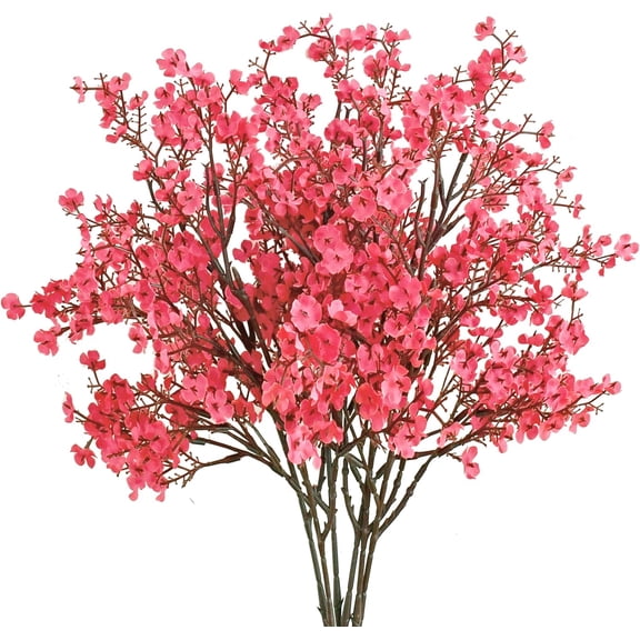 Burnt Orange Artificial Flowers Silk Fall Flowers Babys Breath Gypsophila 18.7" for Home Kitchen Decor