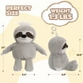thumbnail image 4 of MaxKare Microwavable Stuffed Animal Heating Pad – Heatable for Anxiety & Ache Relief, Bedtime Comfort for Kids & Adults – 9.4" x 13",Sloth, 4 of 10