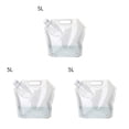 thumbnail image 2 of Unatoiry Water Bag Portable Storage Jug Convenient Waters Bottle with Inlaid Handle Collapsible Water Container for Travel 5L 3Set, 2 of 6