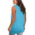 thumbnail image 3 of Blusas sueltas informales con cuello en V y bolsillos para mujer Pompotops lopia995578, 3 of 4