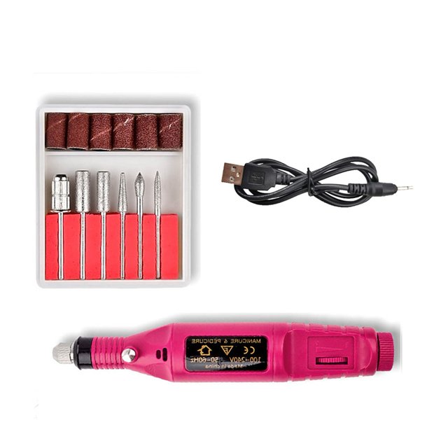 20000 RPM Electric Pedicure Nail Drill Machine Mill Cutter Sets Manicure Drills Accessory Pedicure Kit Nail Drill Bits Tools