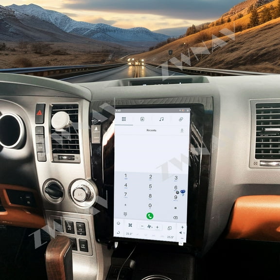 ZWNAV 13.6 inch Tesla style screen car radio player for Toyota Tundra 2007-2011 Android head unit IPS touch screen car GPS navigation multimedia player