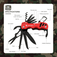 thumbnail image 6 of Survival Hunting Knife - 16 in 1 - Red, 6 of 10