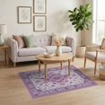 thumbnail image 3 of ODIKA Large Pink Pastel Petals Dotted Scroll Border Ombre Gradient Stain Resistant Low Profile for Dorm Room, Small Living Apartment, 3 of 7