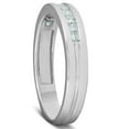 thumbnail image 3 of Pompeii 1/2ct Princess Cut Diamond Mens Wedding Ring 14K White Gold (G/H,I1-I2), 3 of 6