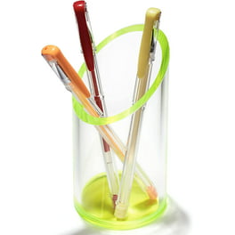 Acrylic Pen Pencil Holder 7 Compartments, Multi-capacity Marker Storage Art  Supply Organizer, 360° Rotating Clear Pencil Cup