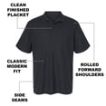 thumbnail image 4 of Looney Tunes Taz Cotton Polo Shirt, Black, X-Large, 4 of 6