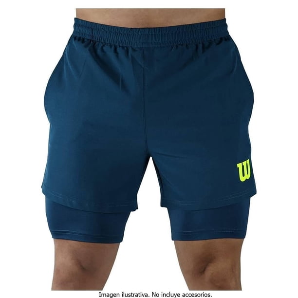 Bermuda Wilson para Hombre, con Biker Amarillo con Azul Petróleo Talla CH