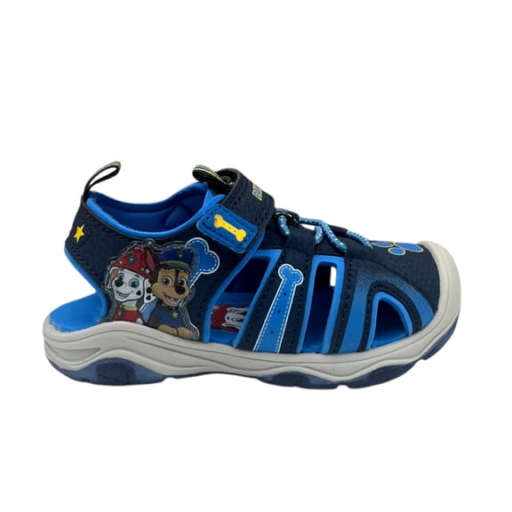 Paw Patrol Toddler Boys Light Up Sport Fisherman Sandals Size 7 Blue Closed Toe