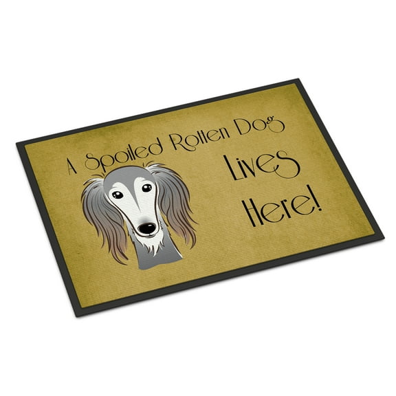 Saluki Spoiled Dog Lives Here Door Mat