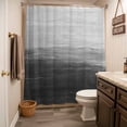 thumbnail image 5 of Xipuska Grey Ombre Shower Curtain - Water Repellent Fabric Shower Curtains Washable, Modern Abstract Art Ocean Oil Painting Decorative Polyester Cloth Bathroom Curtains Modern Bath Decor 66"x72", 5 of 6