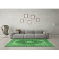 thumbnail image 3 of Ahgly Company Indoor Square Medallion Emerald Green Traditional Area Rugs, 4' Square, 3 of 4
