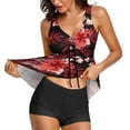 thumbnail image 5 of Modest Tankini Swimsuits for Women Two Piece Bathing Suits Floral Print Tank Top with Boyshorts, 5 of 7