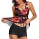 thumbnail image 5 of Traje de baño de 2 piezas para mujer, trajes de baño para mujer, traje de baño de dos piezas con shorts estampados y cordones para mujer, conjunto de traje de baño dividido para mujer, 5 of 7
