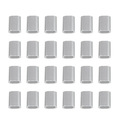 

100 Pcs Aluminum Crimping Loop Sleeve for Wire Cable Oval Flat Hole Sleeve 3mm