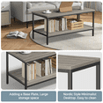 thumbnail image 6 of JOZ 3-Piece Coffee Table Set for Living Room, End Table Set with Storage, Includes 1 Coffee Table and 2 End Tables, Rock Gray, 6 of 8