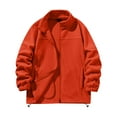 thumbnail image 5 of Men's Windbreakers Color Blocked Three Proof Mountaineering Suit Three In One Thick Warm Long Sleeve Hooded Casual Outwear Windbreaker Front-Zip Jacket Red L, 5 of 8