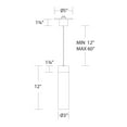 thumbnail image 2 of PD-240212-CS-WT WAC Limited Twist-N-Lite - 13W 1 LED Cylinder Mini Pendant-12 Inch Tall and 5 Inch Wide-White Finish, 2 of 5