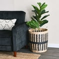 thumbnail image 4 of Household Essentials Cattail and Paper Pillar Basket, Natural and Black, 4 of 9