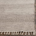 thumbnail image 5 of SAFAVIEH Montauk Karlene Geometric Striped Cotton Runner Rug, Ivory/Steel Grey, 2'3" x 14', 5 of 6