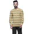 thumbnail image 1 of Atasi Indian Short Kurta For Men Chinese Collar Button Down Casual CottonShirt, 1 of 1