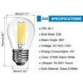 BRIMAX 6Pack LED Light Bulbs E26 Base G45 Dimmable Bulbs, 4W Equivalent 40W Incandescent, 110V-130V 2700K Soft White Globe Light Bulbs for Ceiling Fans, Pendant