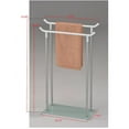 thumbnail image 3 of Talia Modern Chrome & White Metal 2 Bar Free Standing Towel & Quilt Rack, 3 of 3
