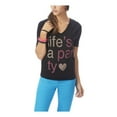 thumbnail image 2 of Aeropostale Womens Life's A Party Graphic T-Shirt, Black, Juniors, Medium, 2 of 2