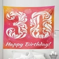 thumbnail image 1 of Celebration Tapestry, 30 Years Old Party Theme Floral Swirls Font Floral Elements, Fabric Wall Hanging Decor for Bedroom Living Room Dorm, 5 Sizes, Pink Orange White, by Ambesonne, 1 of 1