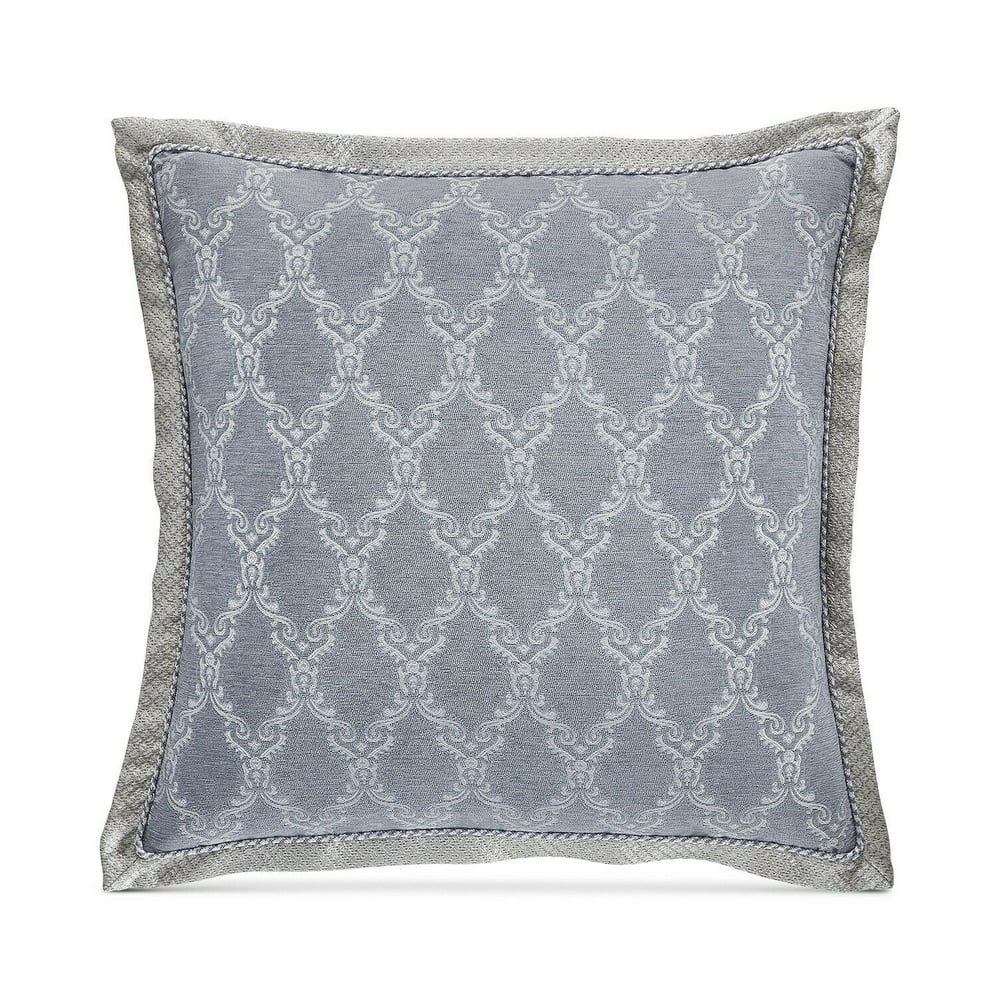 Croscill Seren Chenille Damask Jacquard Pillow Sham EURO Blue