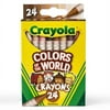 Colors of the World Crayons, 24 Colors | Bundle of 10 Packs