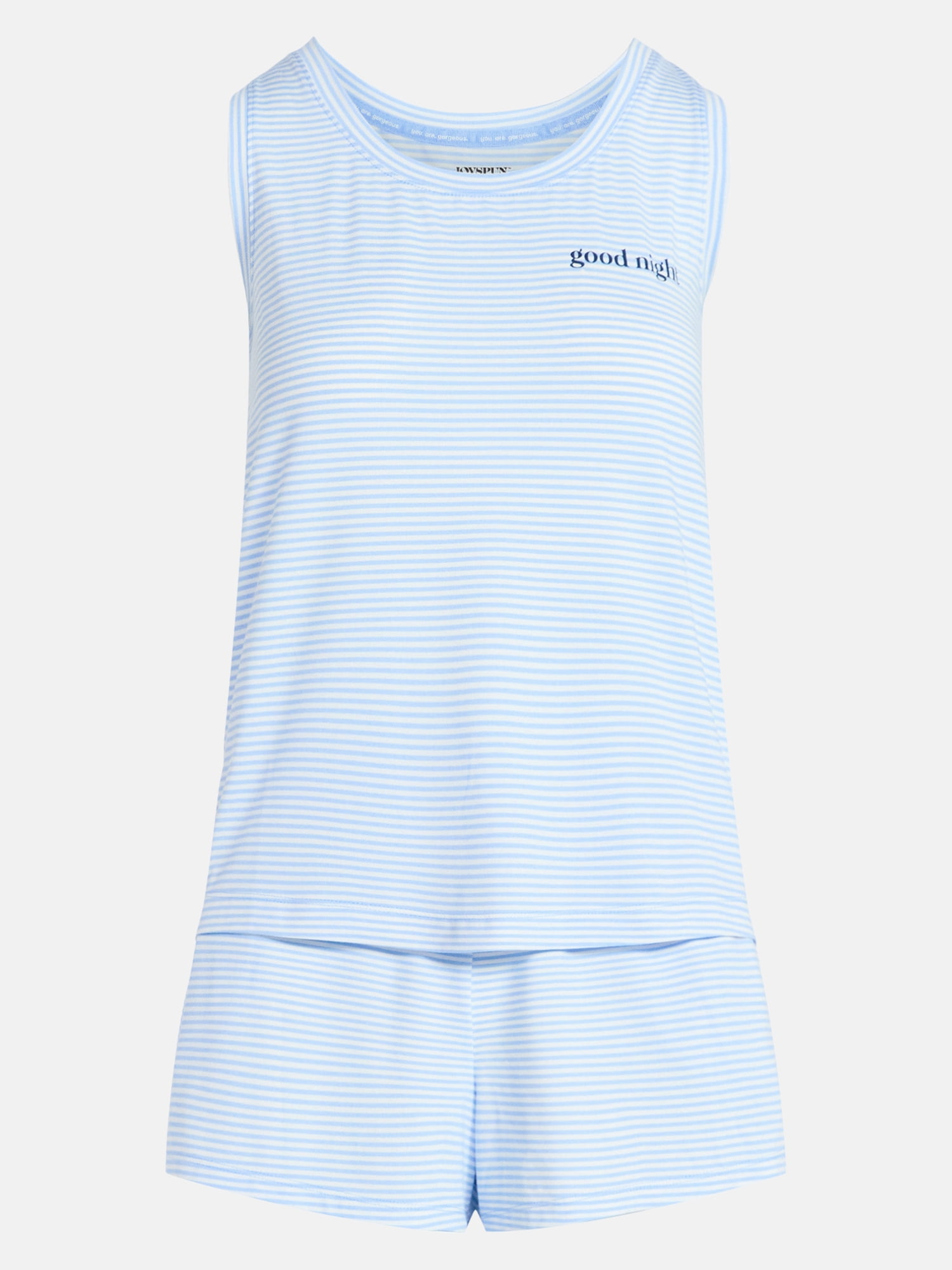 Joyspun Women's Tank Top and Shorts Pajama Set, 2-Piece, Sizes XS-3X