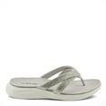 thumbnail image 2 of Flexus Women's ASHINE Crystal Toe Post Platform Sandals Light Grey EU 39 / US 8.5, 2 of 5