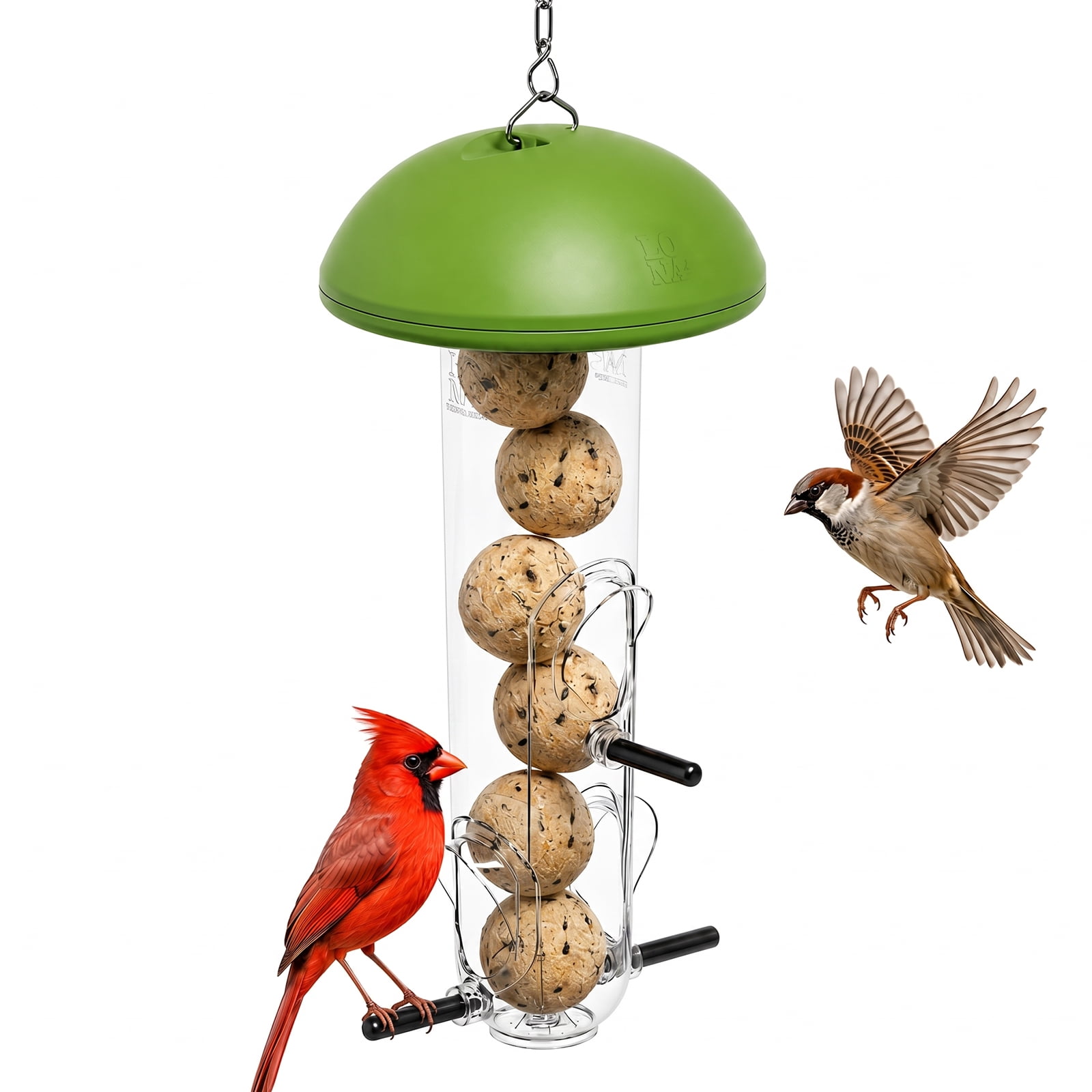 LONA Suet Ball Bird Feeder Outdoor Hanging Fat Ball Feeders, Durable Weatherproof Washable for Wild Birds