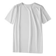 thumbnail image 4 of Mens&nbsp;T Shirts Workout Slim Fit Solid Color Crew Neck Short Sleeve Athletic Shirts Comfy 2026 Spring Summer Fall Work Tee Pullover Outfits White L, 4 of 4