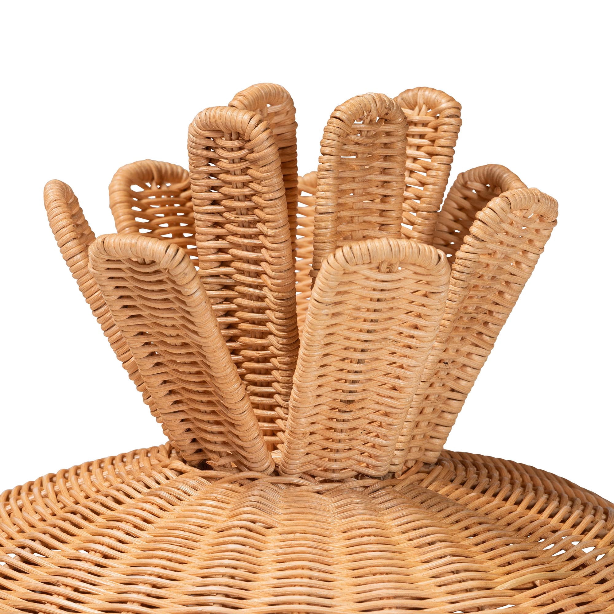 bali & pari Pelham Boho Laundry Hamper, Small, Light Honey