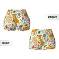 thumbnail image 6 of Yiaed Whimsical Fox Floral Garden Print Women's Athletic Shorts Running Shorts Sporty Short High Waisted Elastic Workout Shorts for Yoga Gym Running & Sports -Medium, 6 of 8