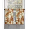 thumbnail image 5 of Brown Ombre 2 Panel Kitchen Curtains for Windows, Gradient Abstract Art Vintage Bathroom Privacy Curtain, Home Décor Window Treatment for Bedroom/Living Room 55"x45", 5 of 6