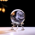 thumbnail image 4 of weibbin Engraved Decorative Crystal Sphere Decorative Quartz Glass Ball, Model Astronomy Sphere, Paperweight Crystal Display Sculpture Home Decor Crafts for Kids Friends, 4 of 6