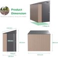 thumbnail image 3 of AECOJOY 4' x 6' Metal Storage Shed, Lean-to Design and Lockable Door for Garden, Grey, 3 of 8