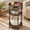 Rustic Brown, variant on 3-Tier Small Round Side Table with Charging Station, USB Ports & Power Outlets, Compact Accent Table for Living Room, Bedroom, Apartment, Grey